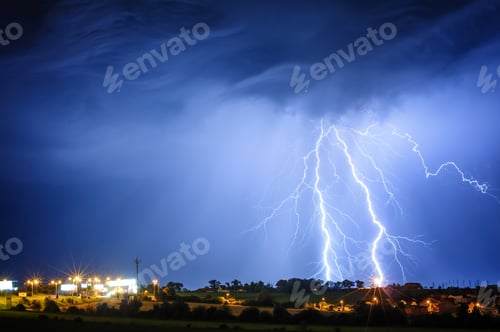 Preview: Lightning storm over Prague, Czech republic