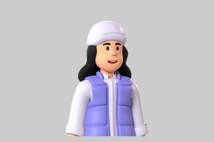 Preview: Cartoon character with padded vest