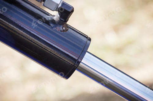 Preview: Piston or actuator of hydraulic and pneumatic machine. Technology and engineering