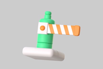 Preview: Cartoon barrier gate tech concept