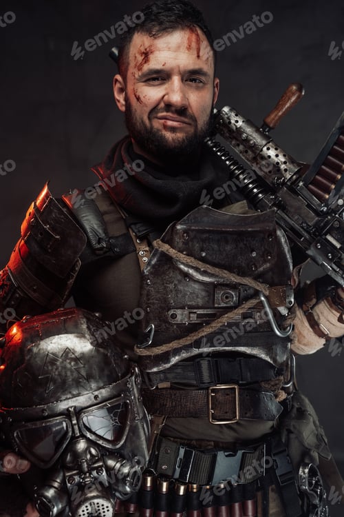 Preview: Portrait of stalker armed with custom shotgun