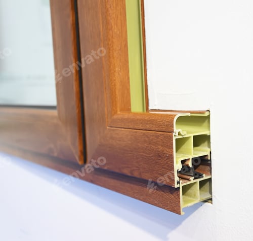 Preview: Cross Section Of Window Design Of Pvc Profiles For Window, Triple Glazing Cross Selection