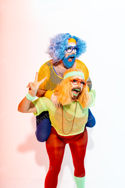 Preview: Happy drag queens on top of each other