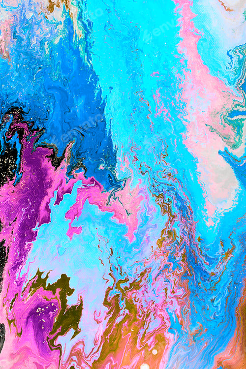 Preview: Closeup view of an original abstract oil painting on canvas. Grunge background, fragment of artwork,