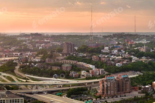 Preview: Cincinnati, Ohio residential neighborhood townscape.