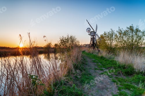 Preview: Sunset over Boardman's Drainage Mill