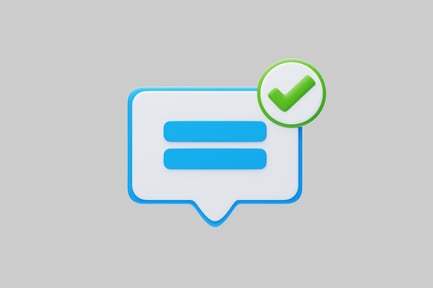 Preview: Completed message bubble notification element