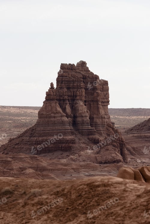 Preview: Red Rock Formations and Hoodoos in the Desert at Sunrise
