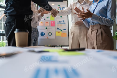 Preview: Business partnership meeting concept. Image businessmans handshake. Successful businessmen