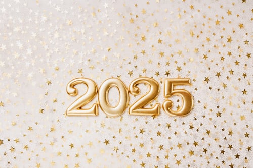 Preview: Holiday background Happy New Year 2025.