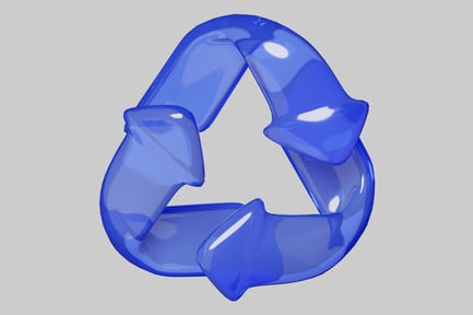 Preview: Blue translucent arrow loop