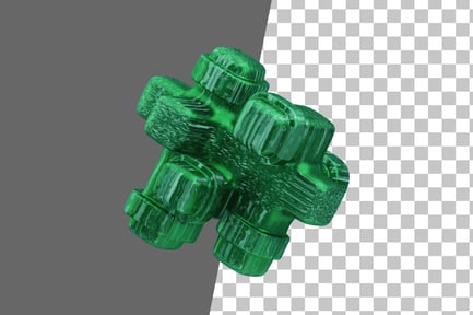 Preview: Glitter Abstract Green Textured Orb 3D Icon