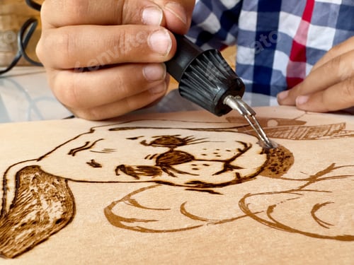 Preview: burn the drawing on the board