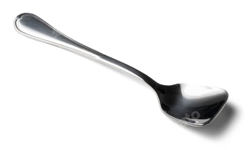 Preview: Stainless cutlery spoon isolated on white background