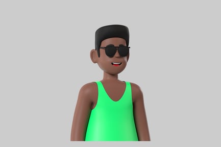 Preview: Cartoon man with sunglasses