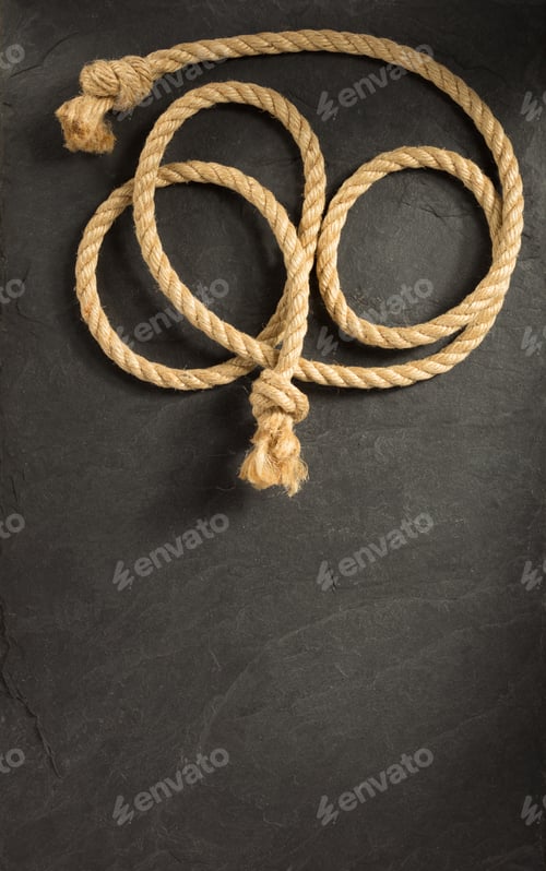 Preview: ship rope on slate stone