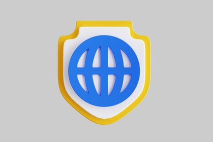 Preview: World shield marketing icon
