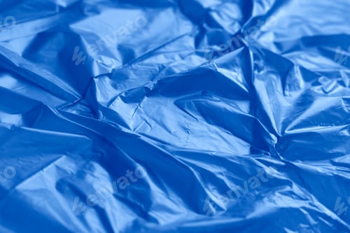 Preview: Abstract Blue: Wrinkled Plastic Sheet