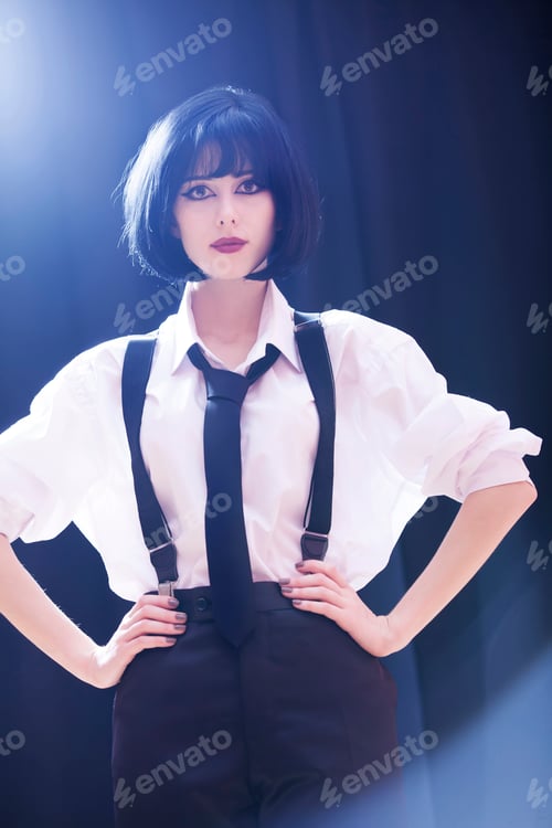 Preview: Fashion women with tie.
