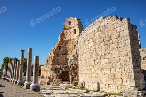 Preview: Nymphaeum of Perge. Ruins of ancient Pamphylian city located in Antalya Province, Turkey.