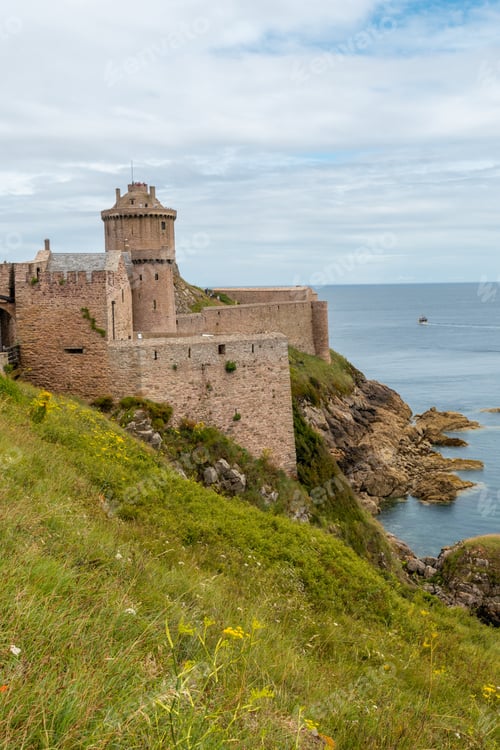 Preview: Castle Fort-la-Latte by the sea at Cape Fréhel and near Saint-Malo, French Brittany