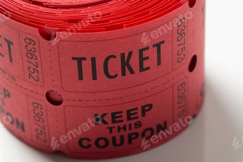 Preview: Roll of raffle tickets for an event or entertainment