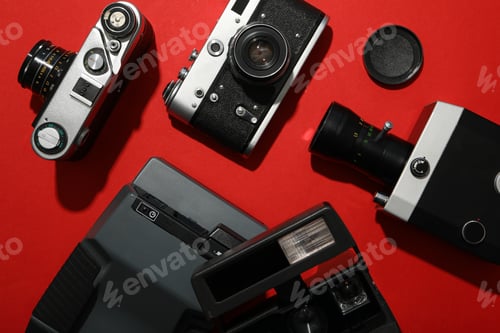Preview: Retro cameras, shooting on retro cameras concept