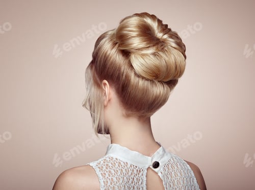 Preview: Woman's Elegant Updo Hairstyle in a Fashion Portrait