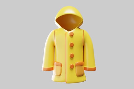 Preview: Cartoon raincoat with hood
