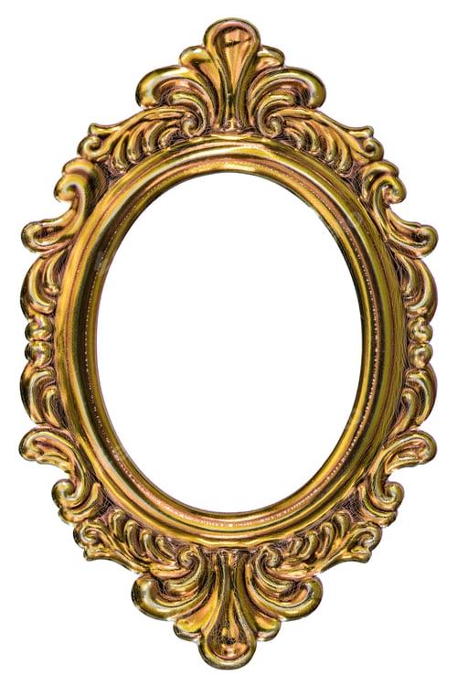 Preview: Metal frame isolated on a white background