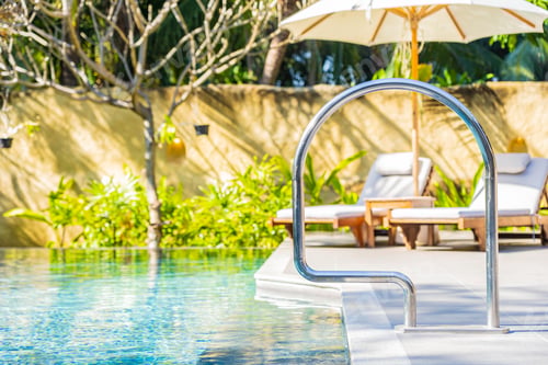 Preview: Stair around outdoor swimming pool