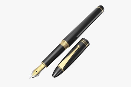 Preview: Classic Black & Gold Fountain Pen