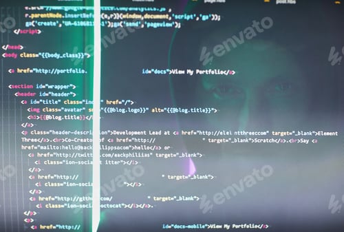 Preview: Computer monitor with codes