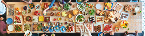 Preview: Brunch Choice Crowd Dining Food Options Eating Concept