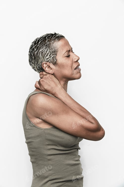 Preview: Senior woman with neck pain