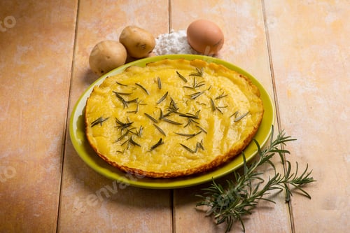 Preview: Poatoes focaccia with eggs and rosemary