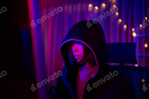 Preview: Hacker is working with computer.