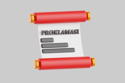 Preview: Declaration scroll with red rollers