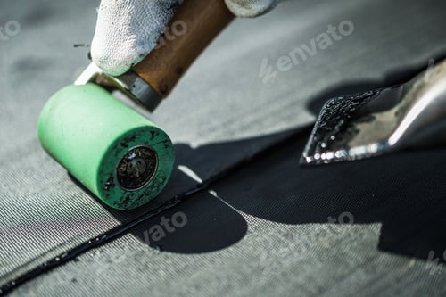 Preview: Roof Rubber EPDM Membrane Installation Close Up