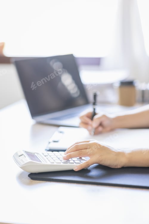 Preview: Young Asian businesswoman attending a virtual working financial report analysis Business Documents