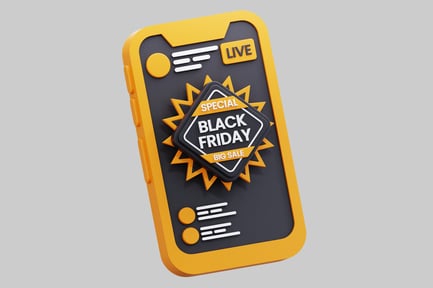 Preview: A Smartphone Screen Displays A Black Friday Sale Notification