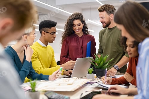 Preview: Group of creative people working together