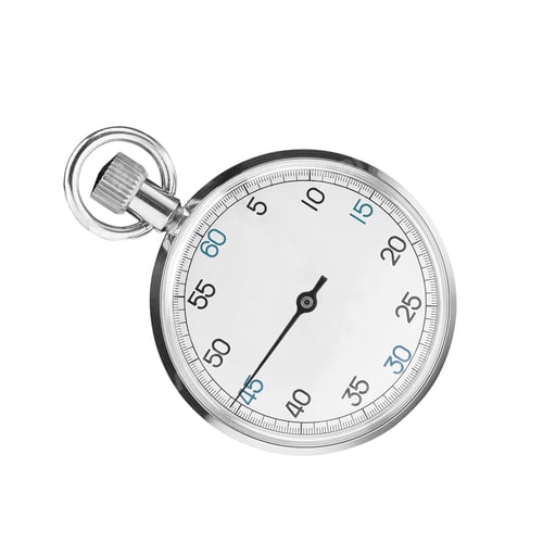 Preview: Mechanical stopwatch isolated on white background