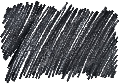 Preview: chaotic dark black marker brush doodles texture on white
