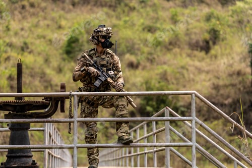 Preview: Soldier Carrying Injured Comrade During Tactical Combat Mission