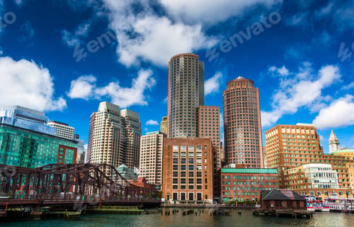 Preview: A Bridge And The Boston Skyline, Seen From Fort Point.