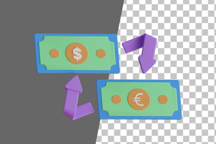 Preview: Exchange Banknotes 3D Icon