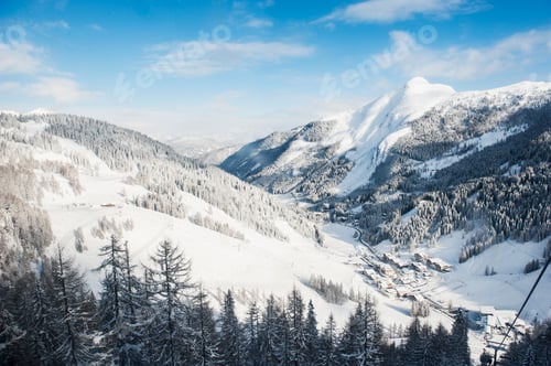 Preview: Austria, Salzburg State, Altenmarkt-Zauchensee, alpine landscape in snow