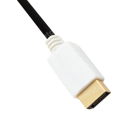 Preview: HDMI computer cable isolated on white background