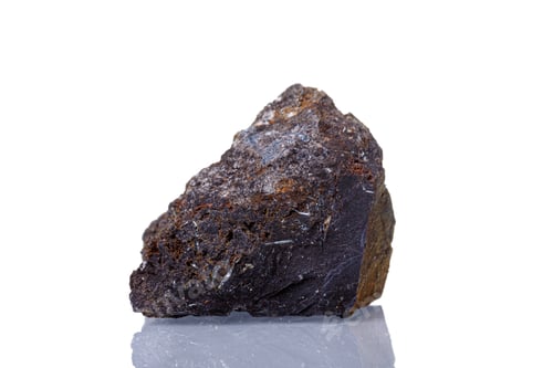 Preview: macro mineral stone Ilmenite on a white background